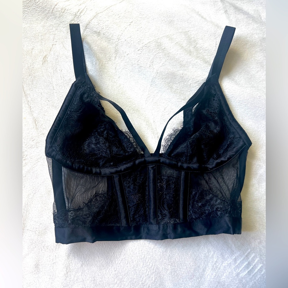 Victoria Secret Bralette, Medium, Black Lace, Never worn